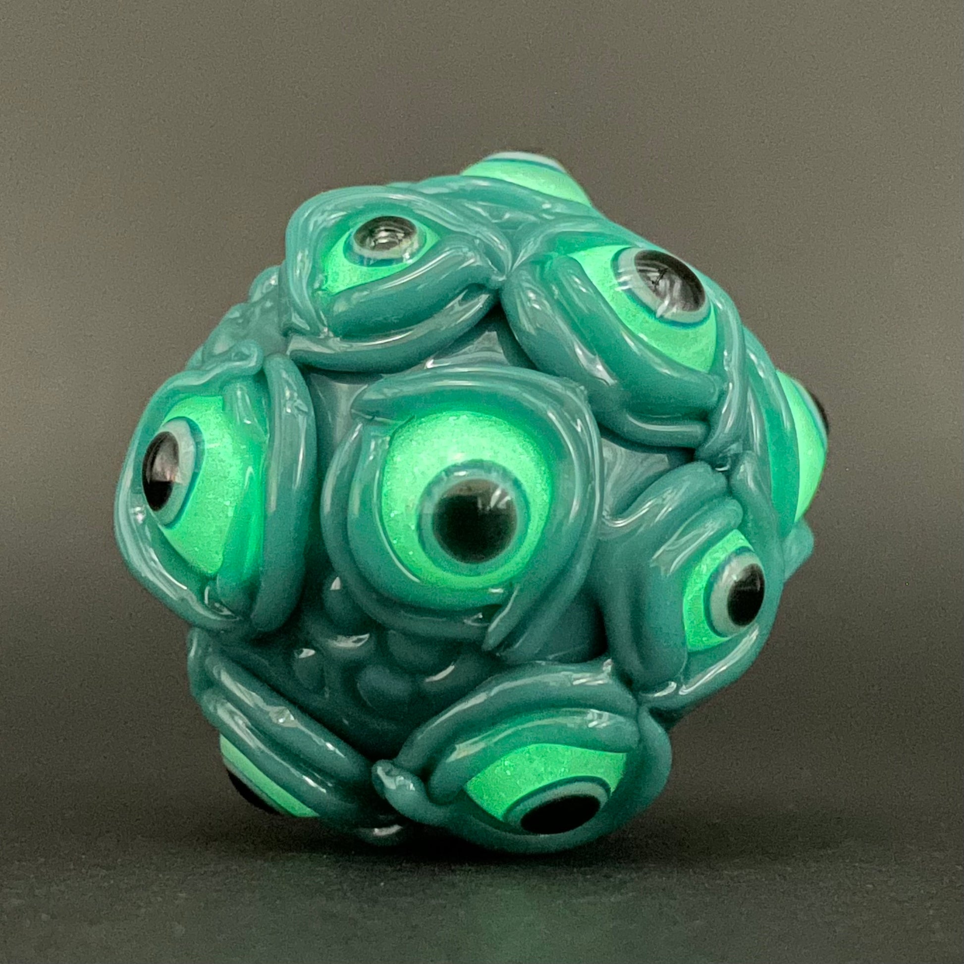 Hand-blown Agua azule Argus pendant - Leviathan Glass original