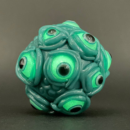 Hand-blown Agua azule Argus pendant - Leviathan Glass original