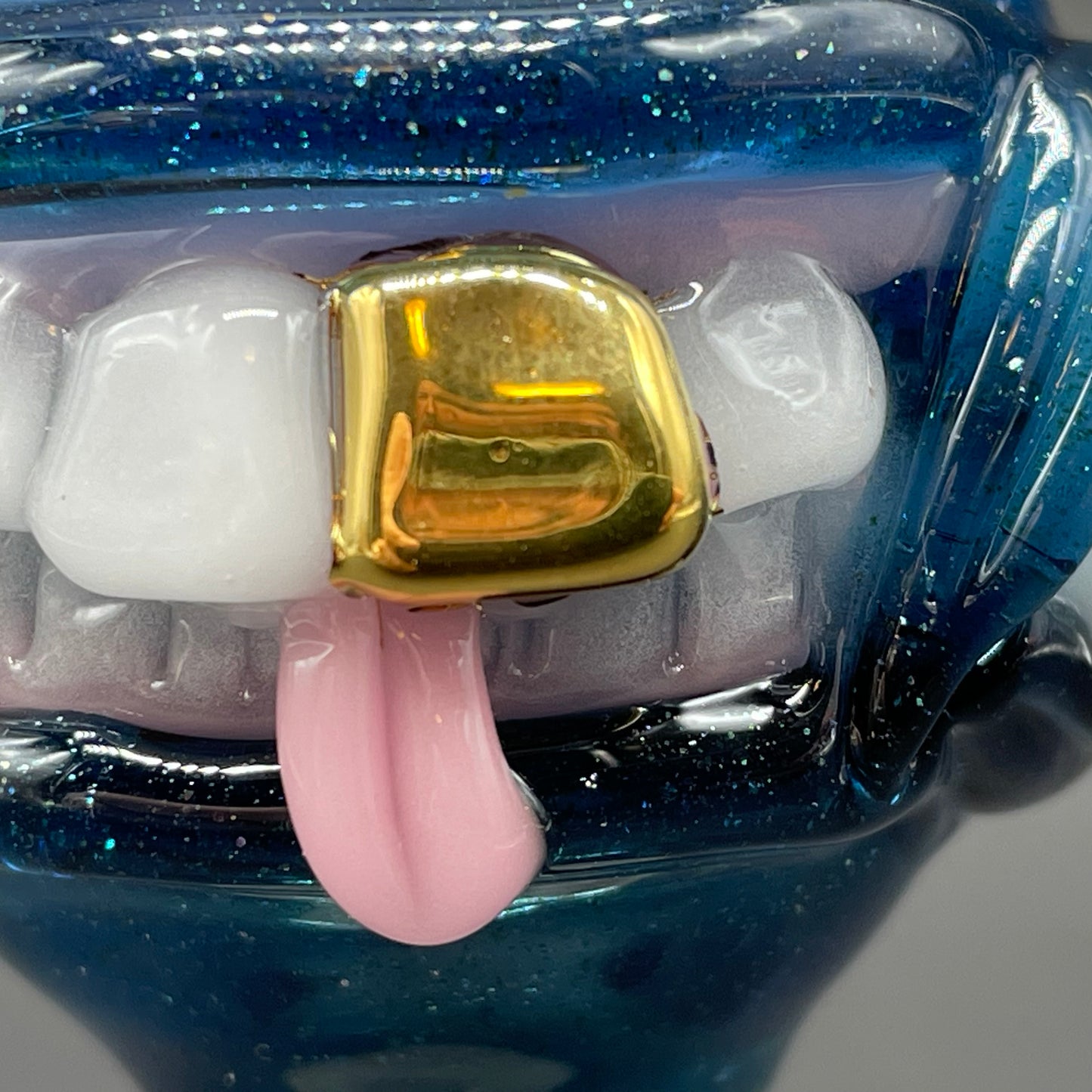 18mm too many teeth slide by Leviathan Glass - artisan detail