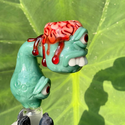 18mm single hole Brainless bob slide glass art - premium handcrafted piece
