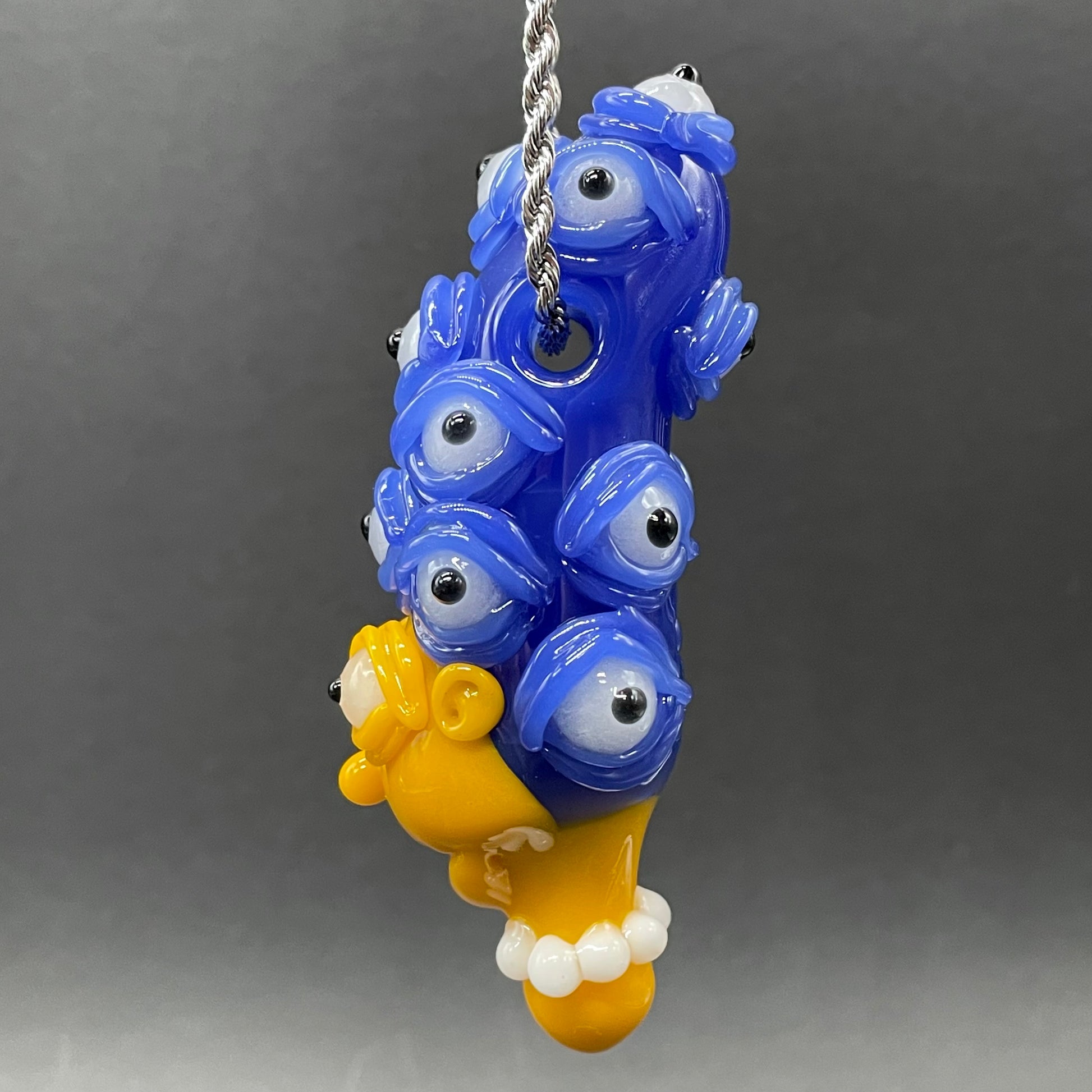 Marge Simpson Mutant Pendant by Leviathan Glass - artisan detail