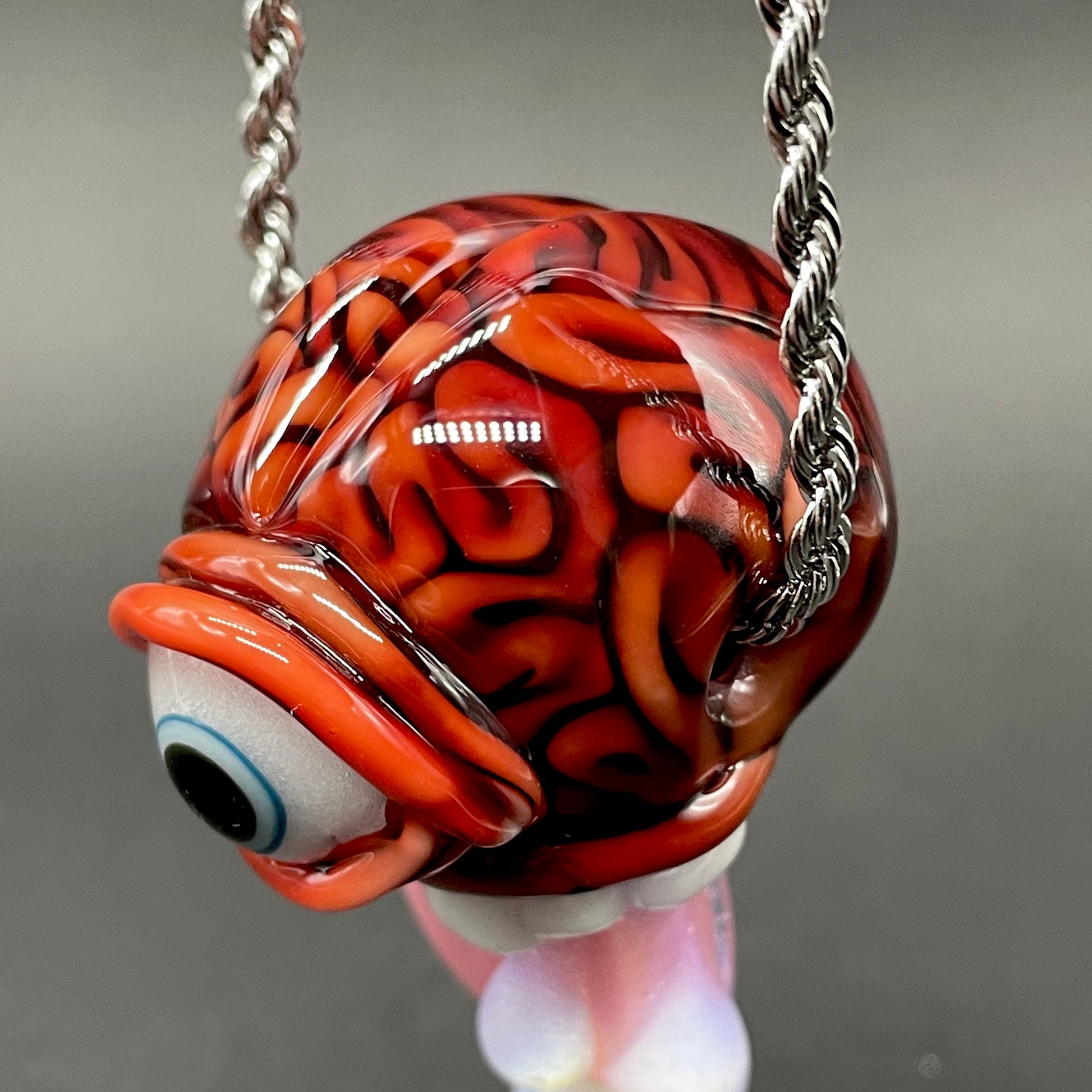 Hand-blown Mastermind glass pendant - Leviathan Glass original