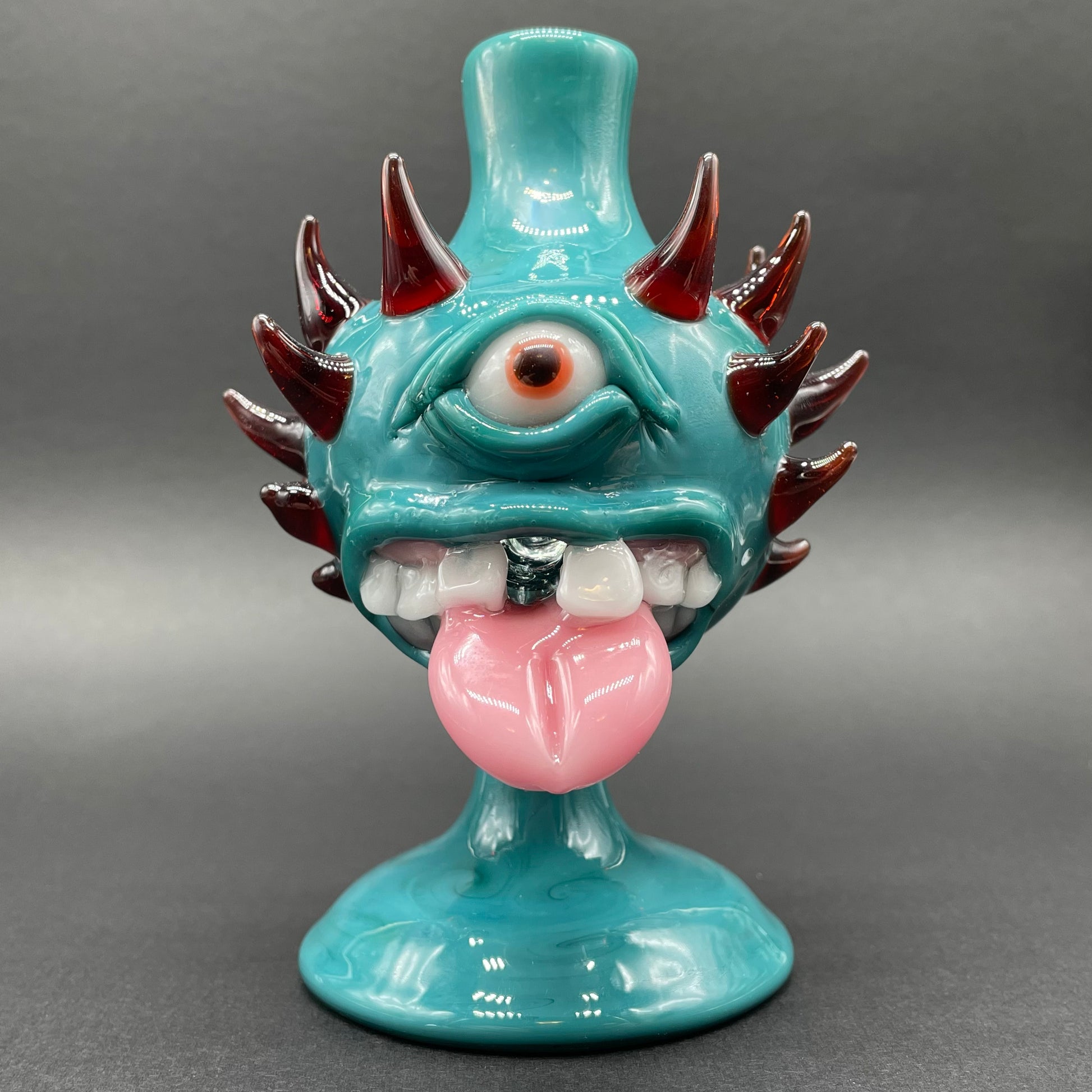 Hand-blown Tongue downdraft incense burner - Leviathan Glass original