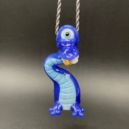 Cyclopsasarus glass pendant hand blown glass art - Leviathan Glass