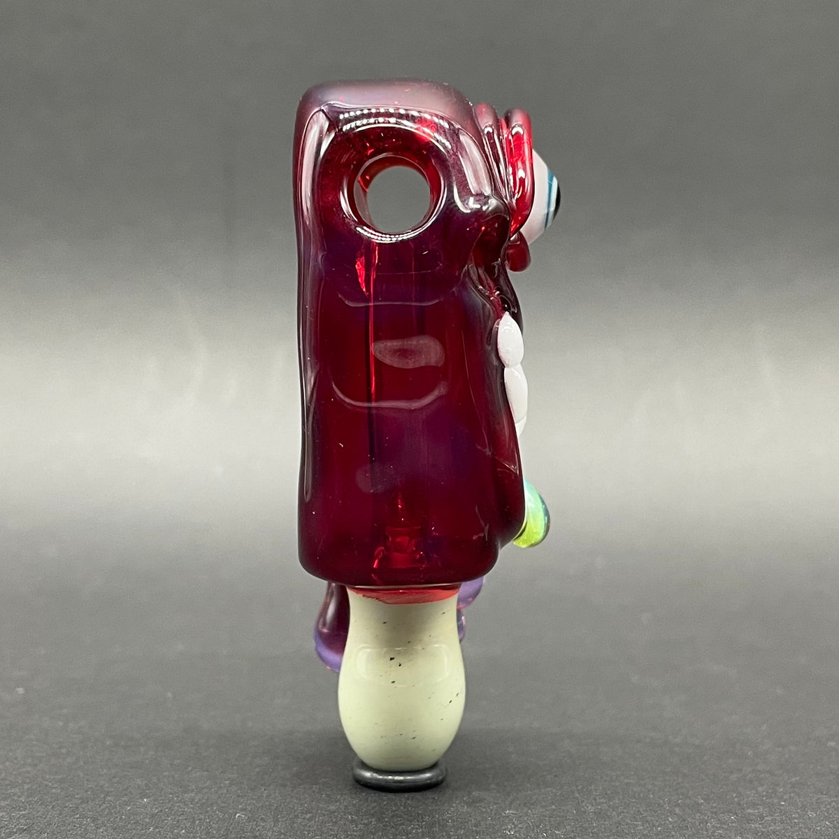 Drippy popsicle pendant by Leviathan Glass - artisan detail