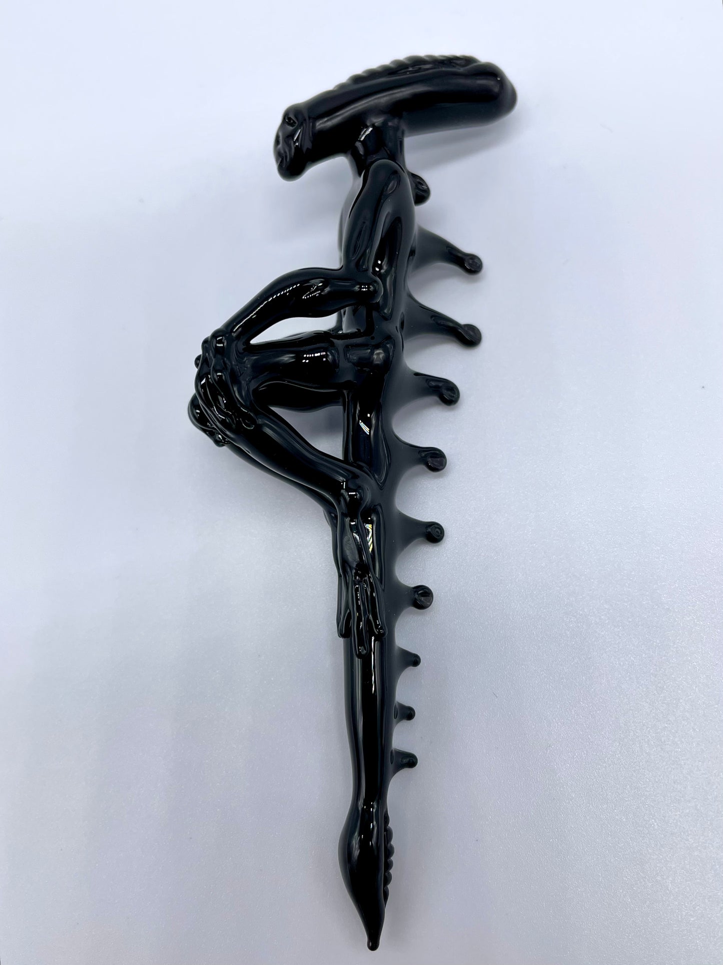 Hand-blown Xenomorph sculpture - Leviathan Glass original