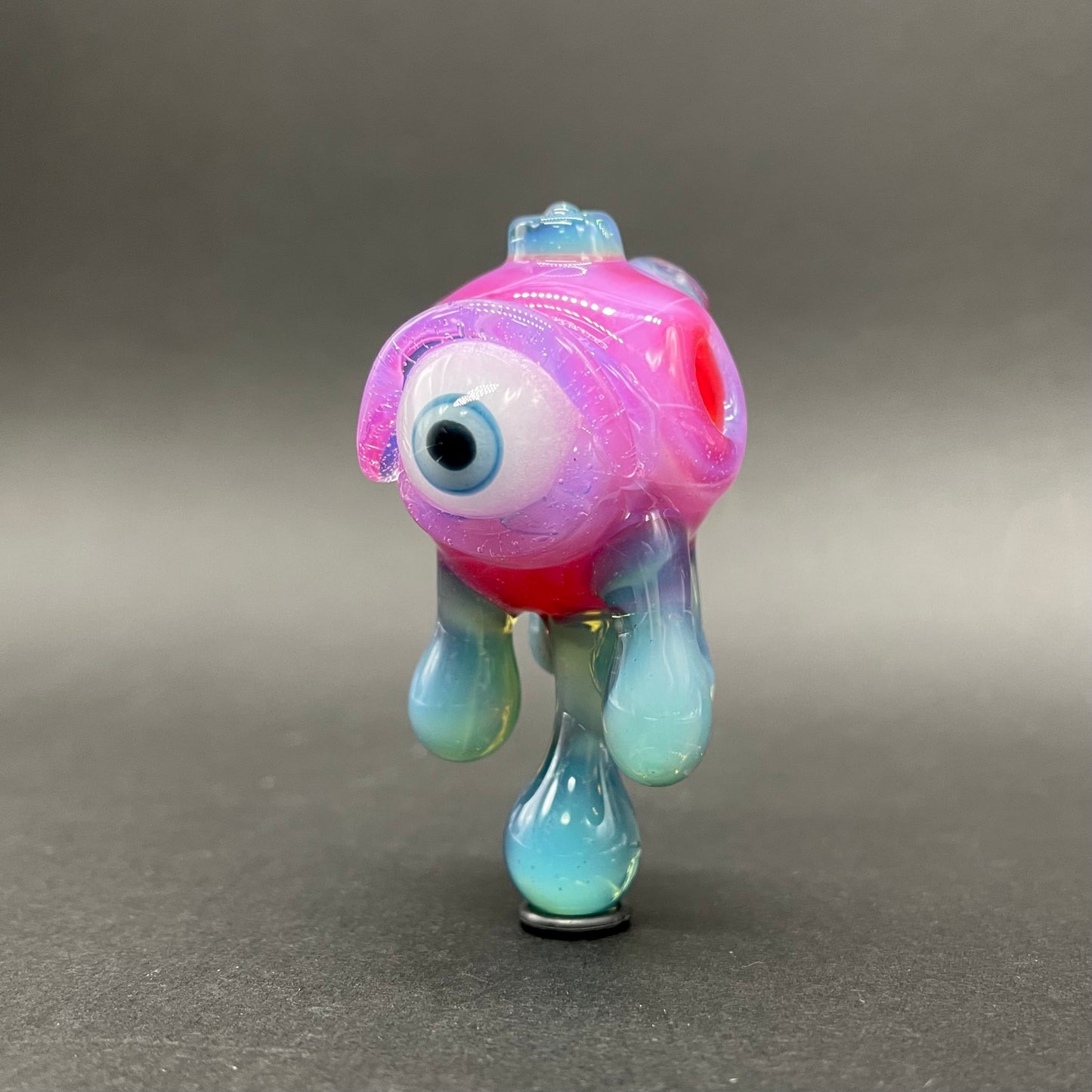 Drippy cyclops glass pendant