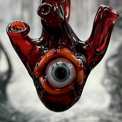 Artisan glass Anatomical cyclops heart pendant - detailed craftsmanship