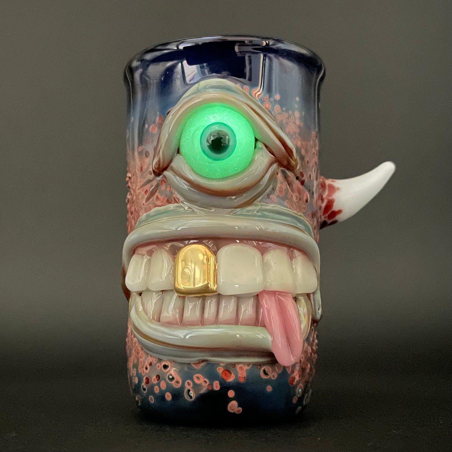 Hand-blown Cyclops shot glass - Leviathan Glass original