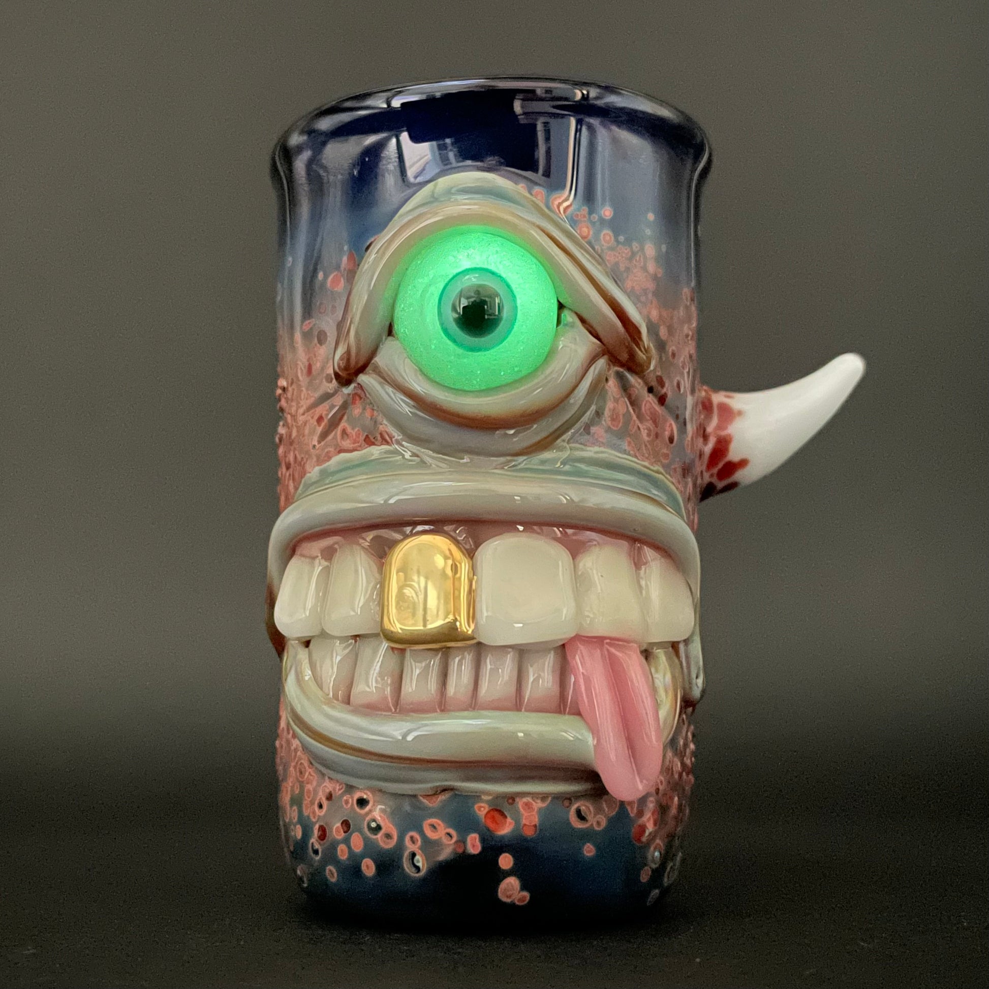 Hand-blown Cyclops shot glass - Leviathan Glass original