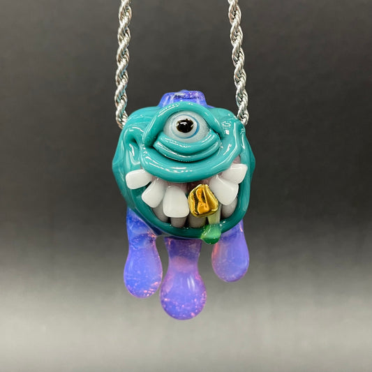 Dripping with sarcasm glass pendant hand blown glass art - Leviathan Glass