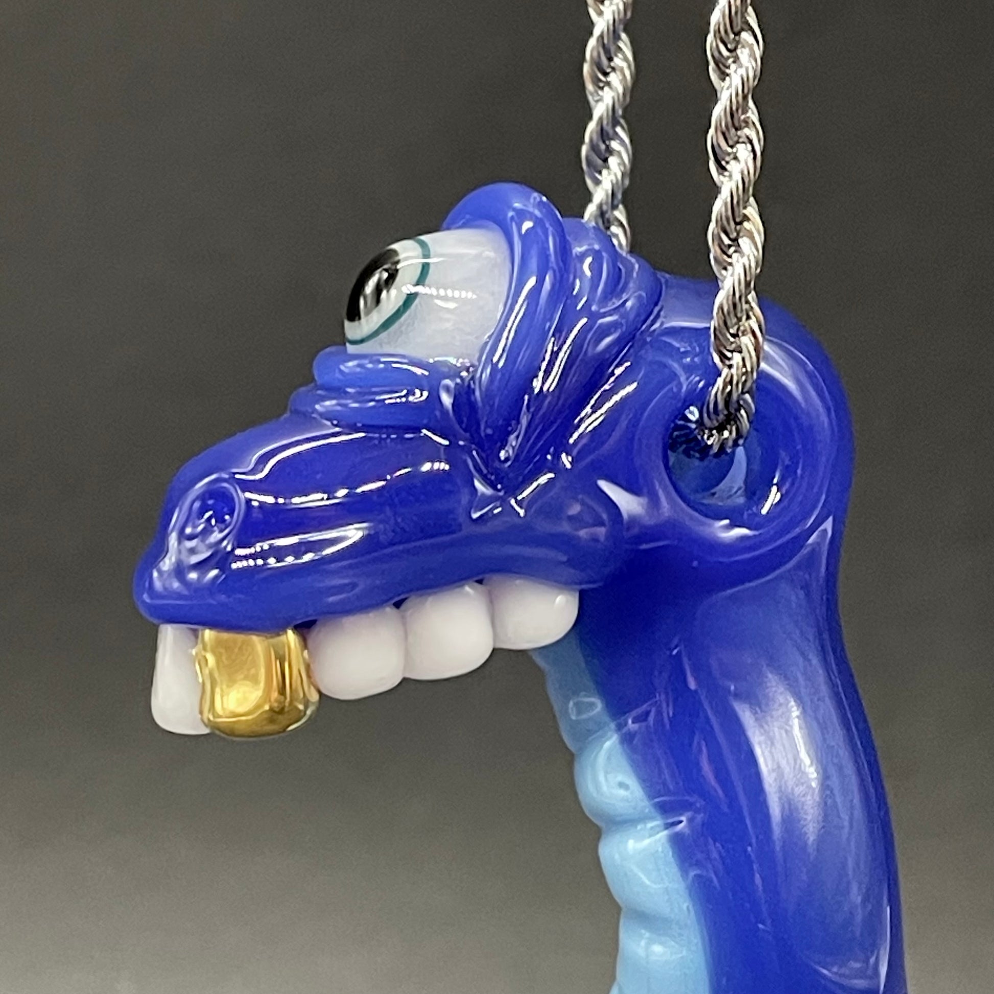 Hand-blown Cyclopsasarus glass pendant - Leviathan Glass original