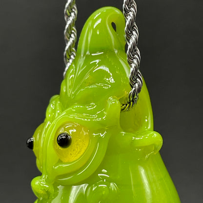 The grinch glass pendant