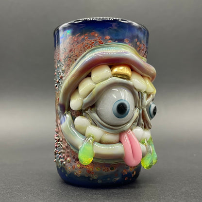 Hungry eyes monster shot glass craftsmanship - artisan glass work