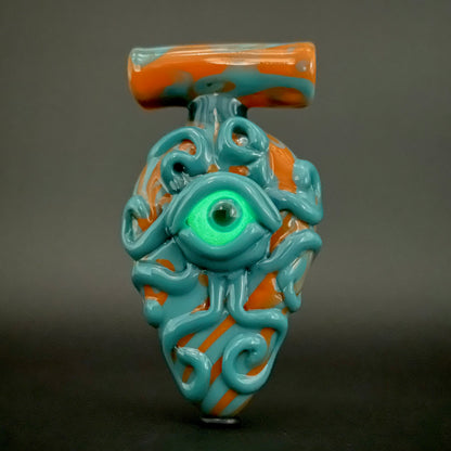 Hand-blown Oculus tentacle pendant - Leviathan Glass original
