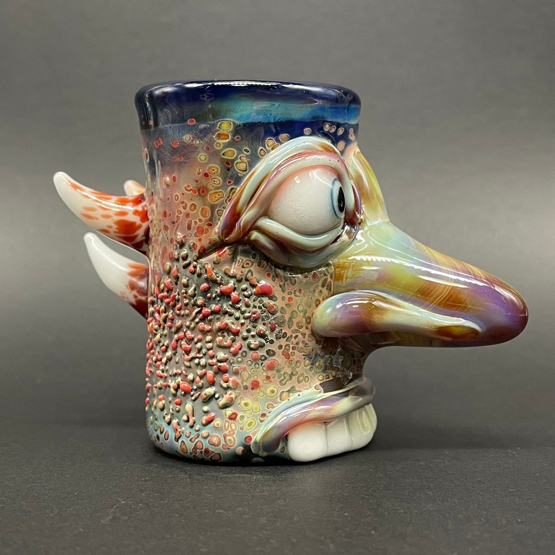 Shnoz shot glass by Leviathan Glass - artisan detail