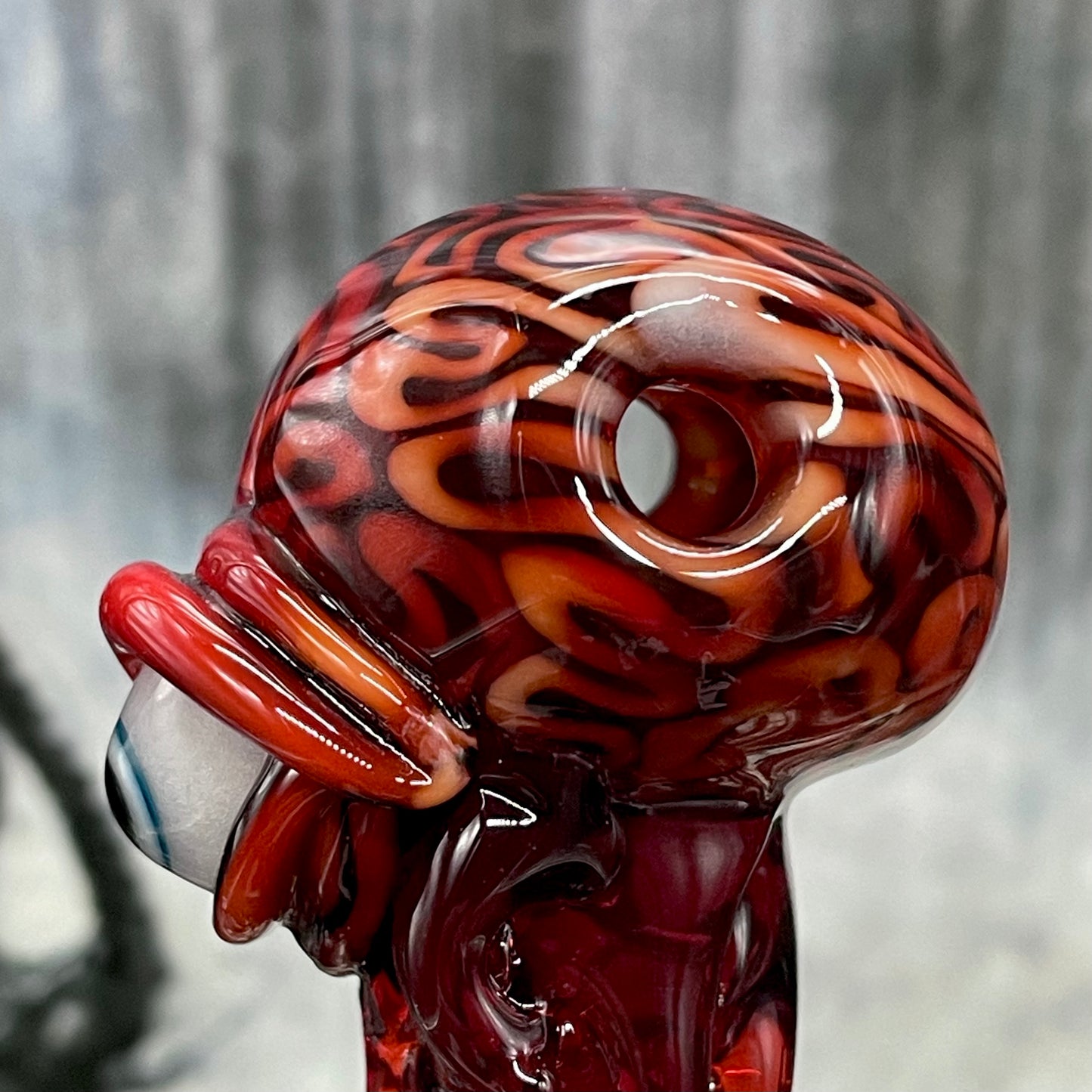 Hand-blown Brain pendant - Leviathan Glass original