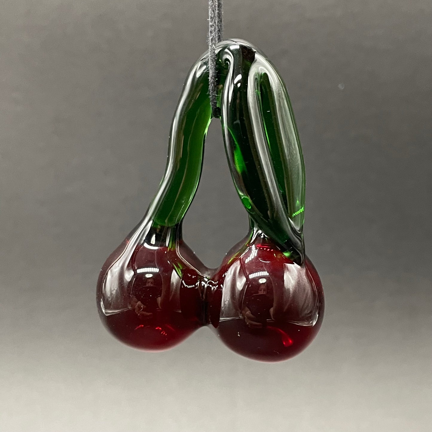 Premium Transparent cherry pendant - collectible glass art