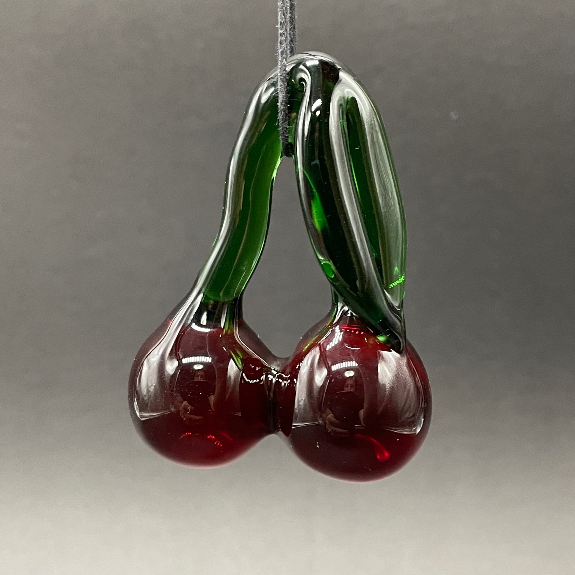 Premium Transparent cherry pendant - collectible glass art
