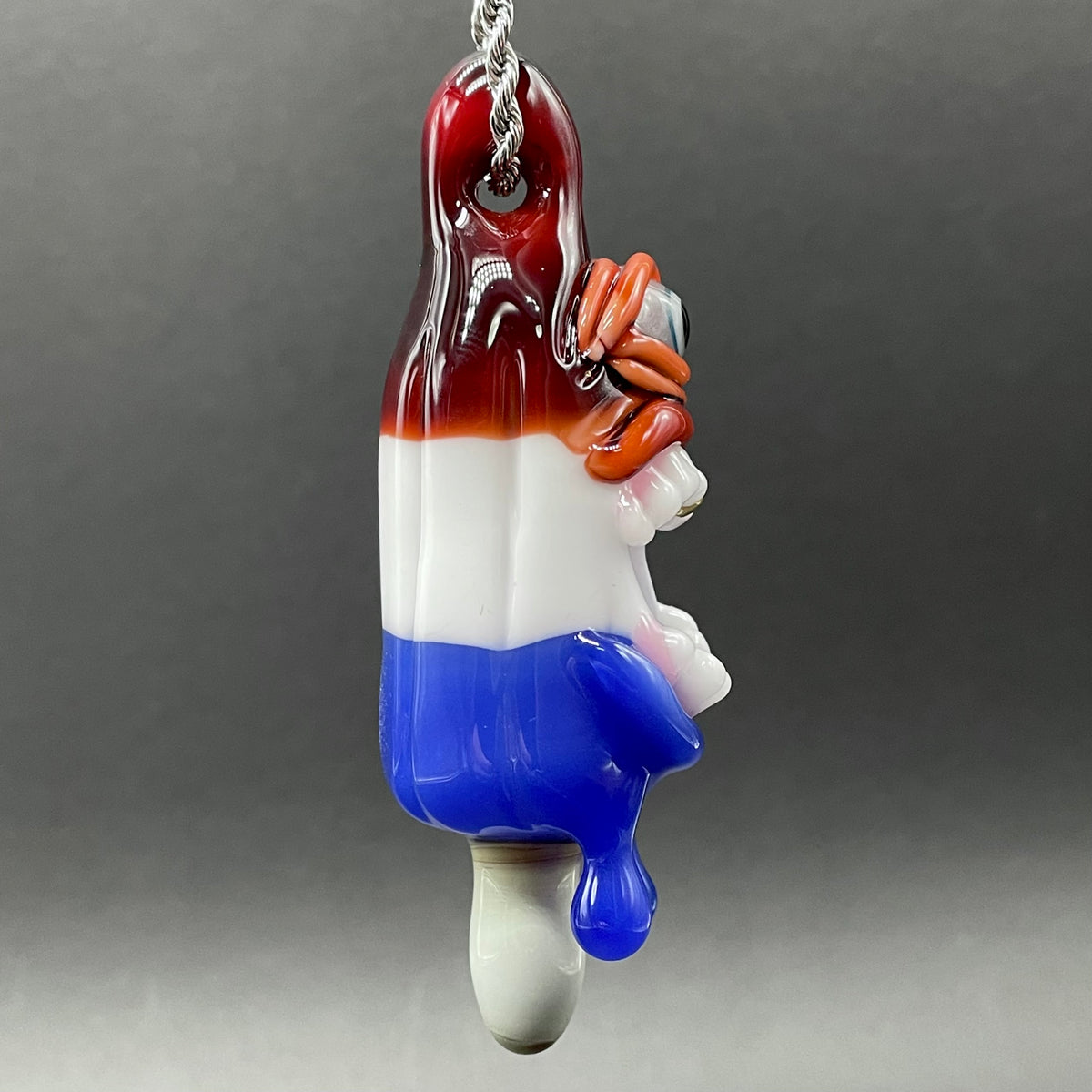 Hand-blown Calm like a bomb pop - Leviathan Glass original