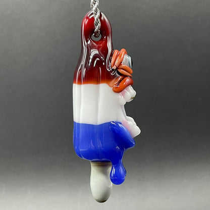 Hand-blown Calm like a bomb pop - Leviathan Glass original