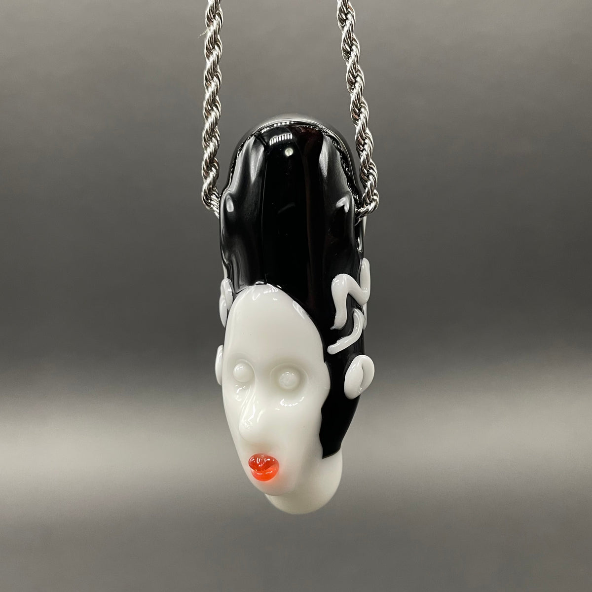 Bride of Frankenstein glass pendant