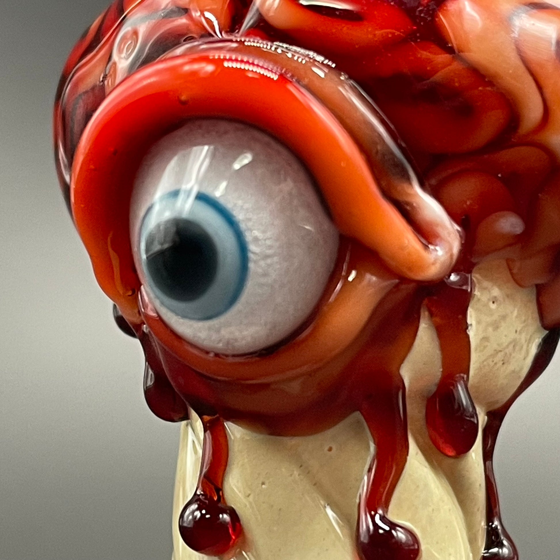Leviathan Glass Brain cone pendant - hand-blown art