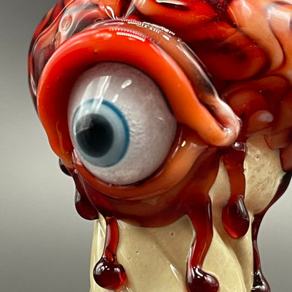 Leviathan Glass Brain cone pendant - hand-blown art