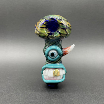 Hand-blown glass Gold Fumed Cyclops Spoon by Leviathan Glass