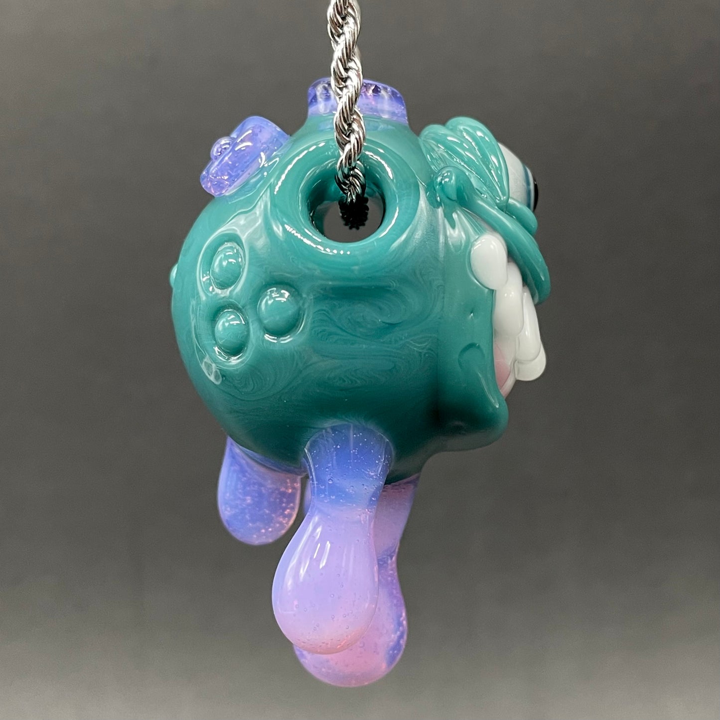 Premium Dripping with sarcasm glass pendant - collectible glass art