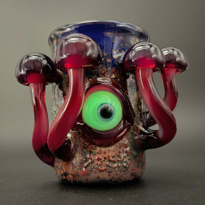 Hand-blown Phoenix mushroom shot glass - Leviathan Glass original