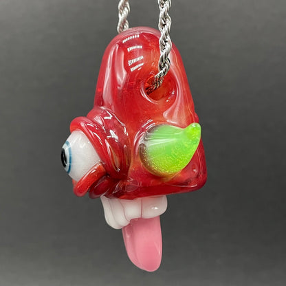 Leviathan Glass Licky McOneEye glass pendant - hand-blown art