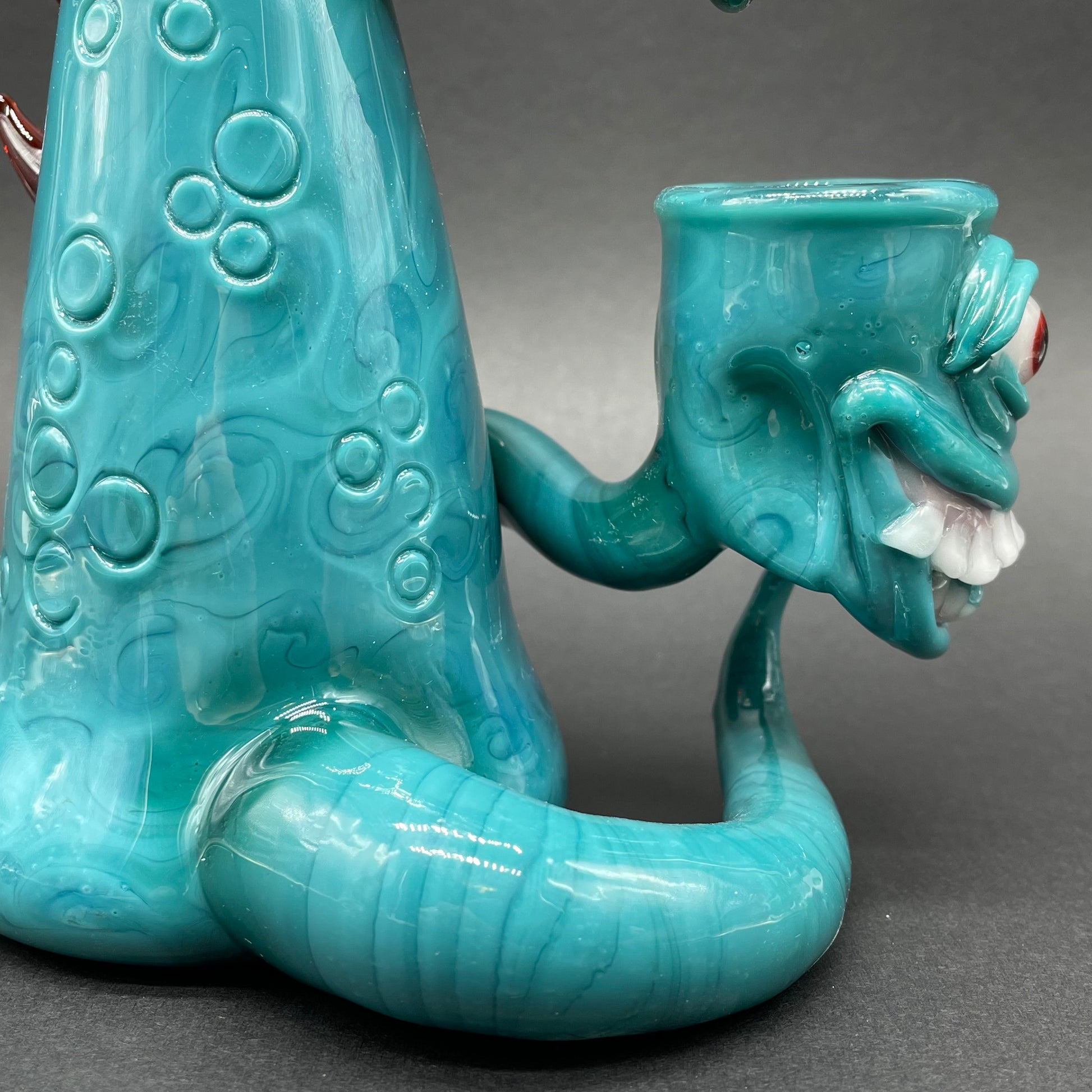 Hand-blown 3 headed downdraft incense burner - Leviathan Glass original