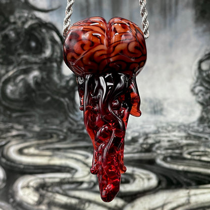 Premium Brain pendant - collectible glass art
