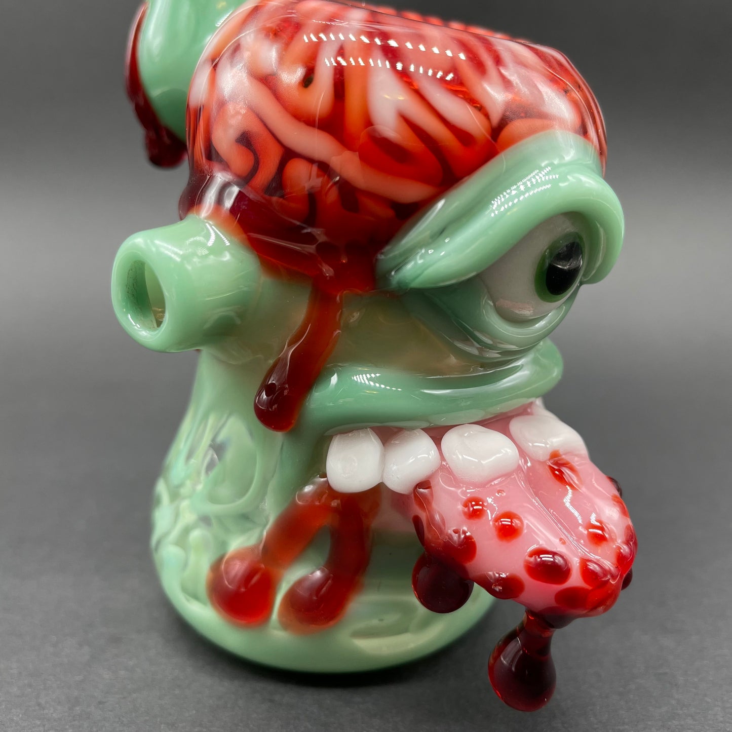 Brain eater bubbler glass art - premium handcrafted piece