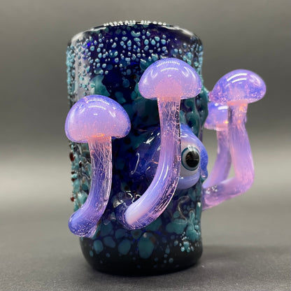 Artisan glass Pink Slime Mushroom Shot Glass - detailed craftsmanship