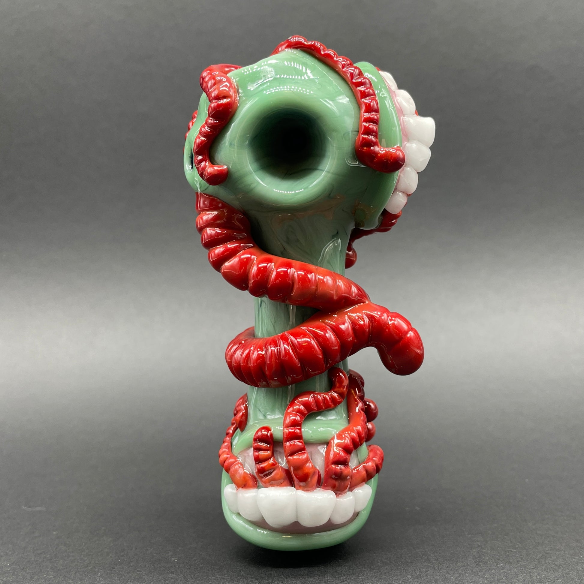 Hand-blown Worm food spoon - Leviathan Glass original