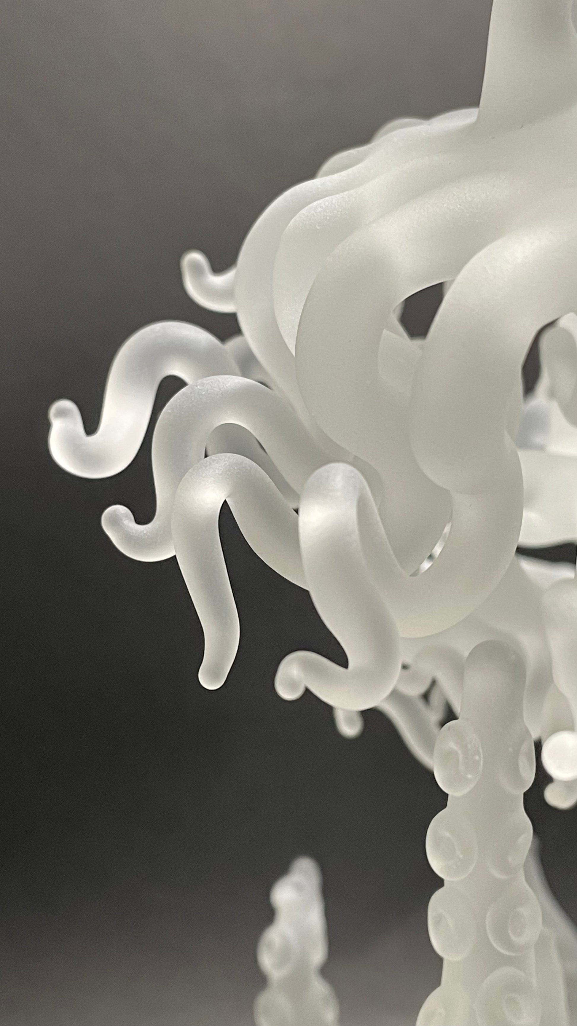 Hand-blown Amoeba Bell Dome 2 - Leviathan Glass original