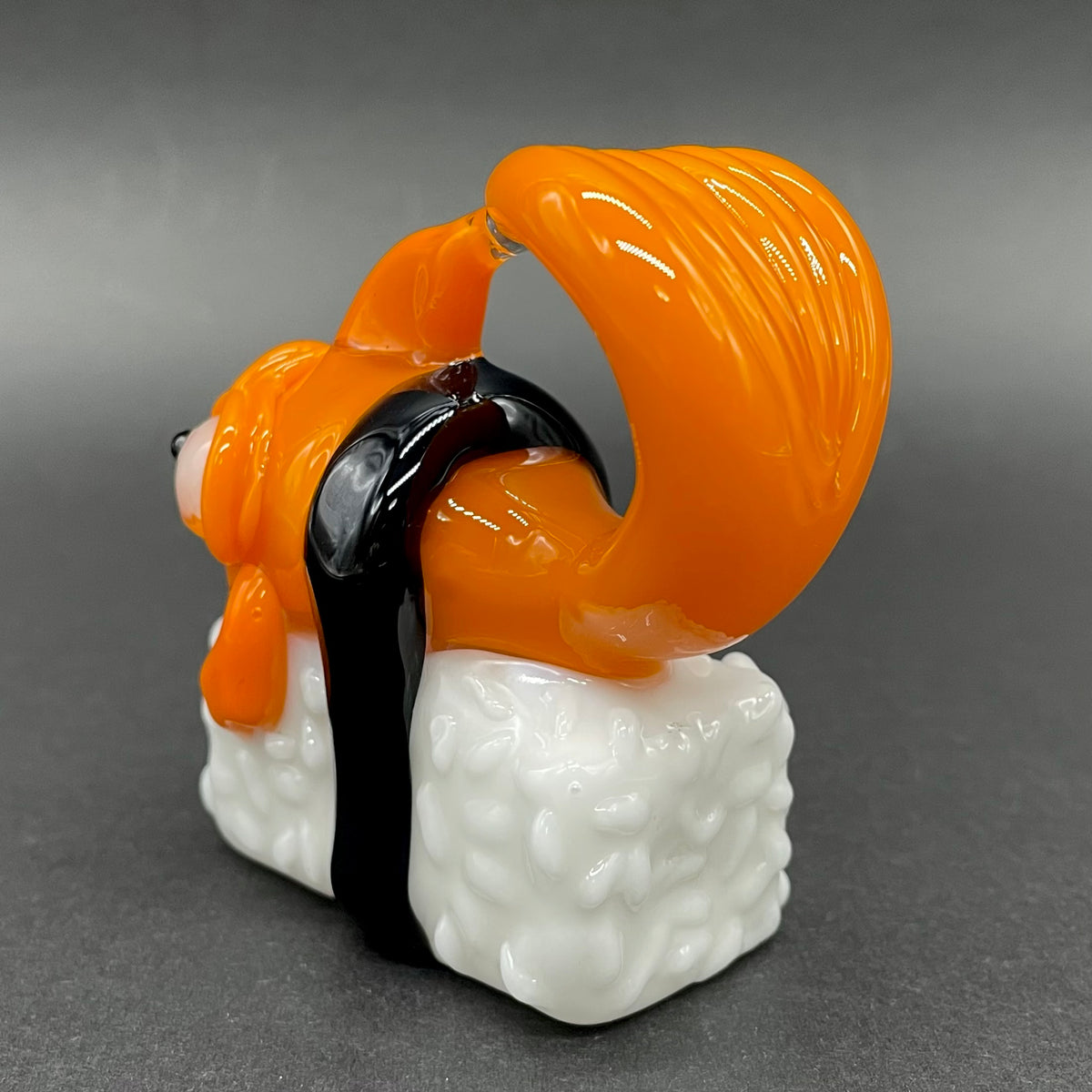 Mutant three eyed fish sushi glass pendant