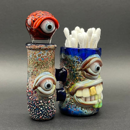 ISO station with brain stopper by Leviathan Glass - artisan detail