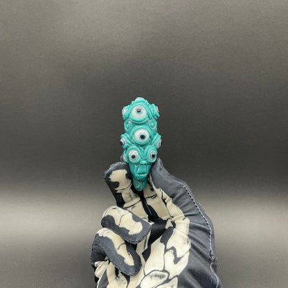 Hand-blown The Never-Blinking One glass effigy pendant - Leviathan Glass original