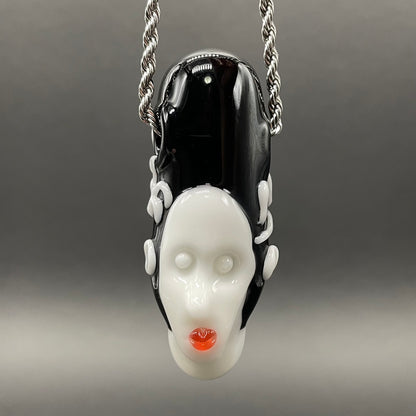 Bride of Frankenstein glass pendant