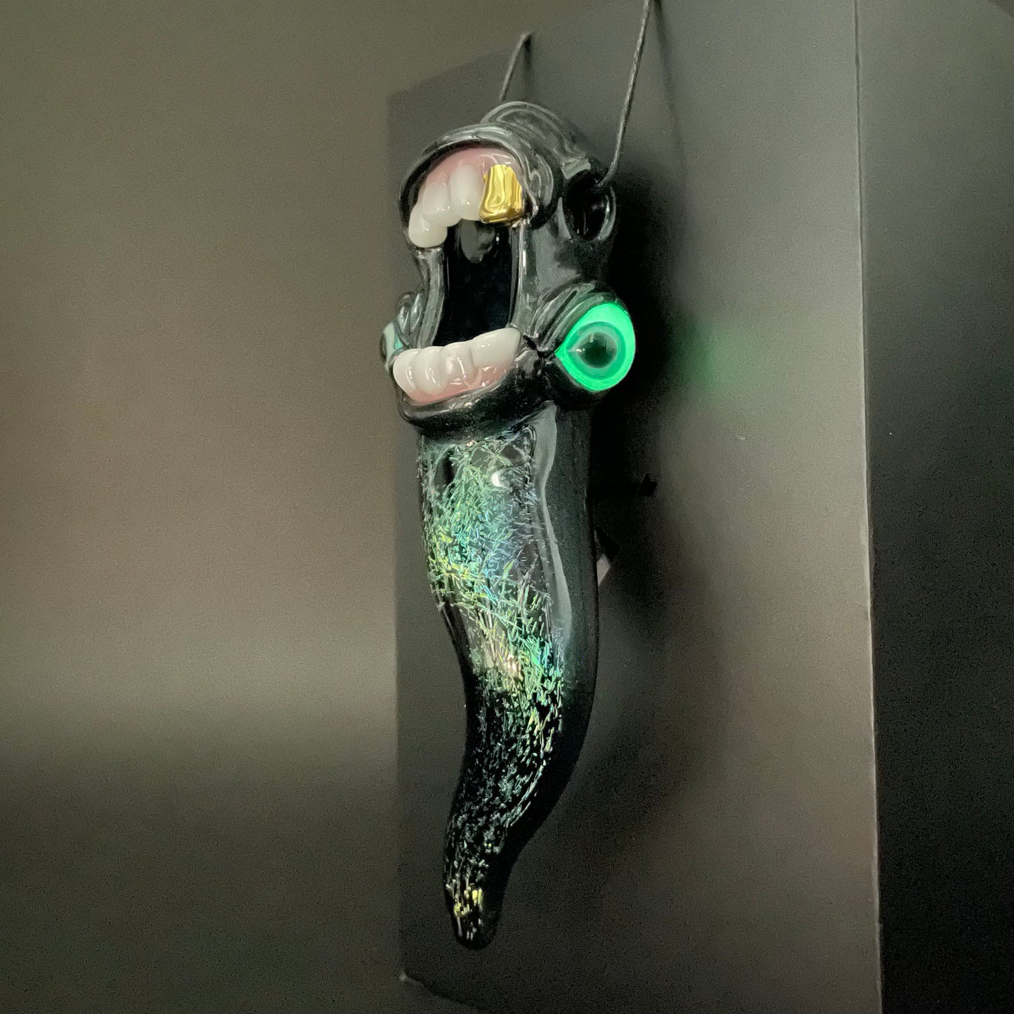 Hand-blown Dichroic tentacle pendant - Leviathan Glass original