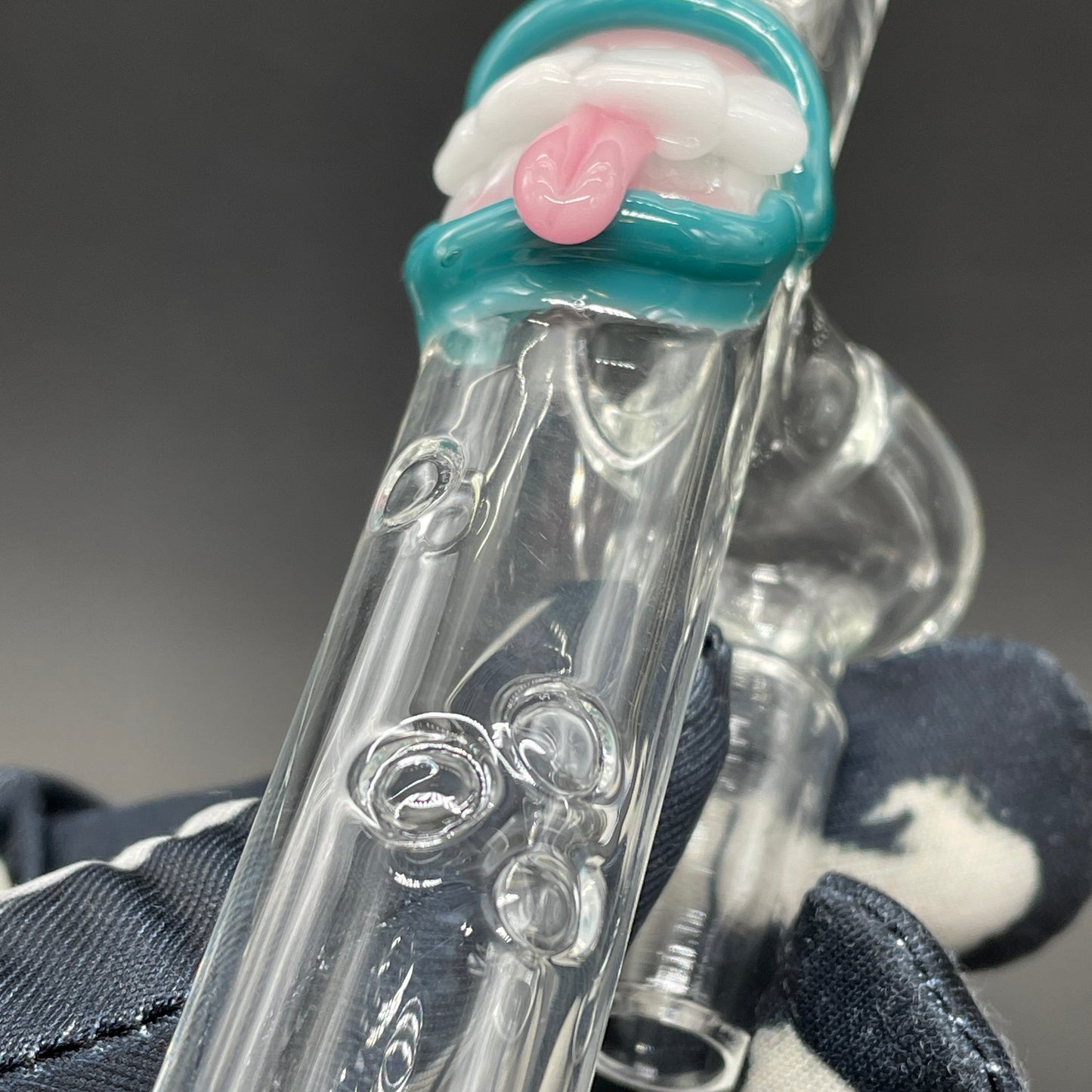 14mm 90º little dude (teeth) glass art - premium handcrafted piece