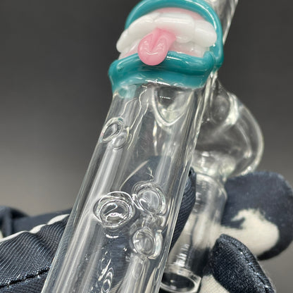 14mm 90º little dude (teeth) glass art - premium handcrafted piece