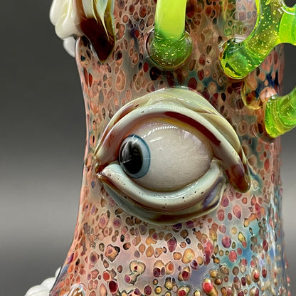 Hand-blown Screaming incense burner - Leviathan Glass original