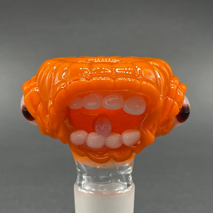 Hand-blown 18mm Witchy pumpkin slide - Leviathan Glass original