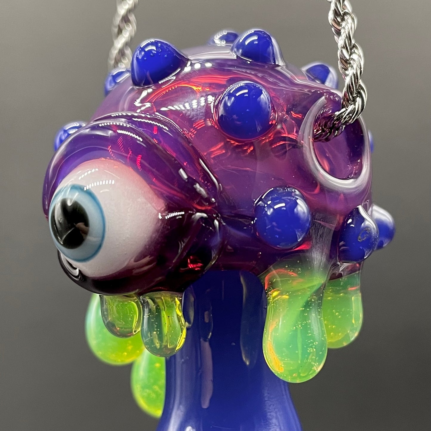 Premium About last night glass mushroom pendant - collectible glass art
