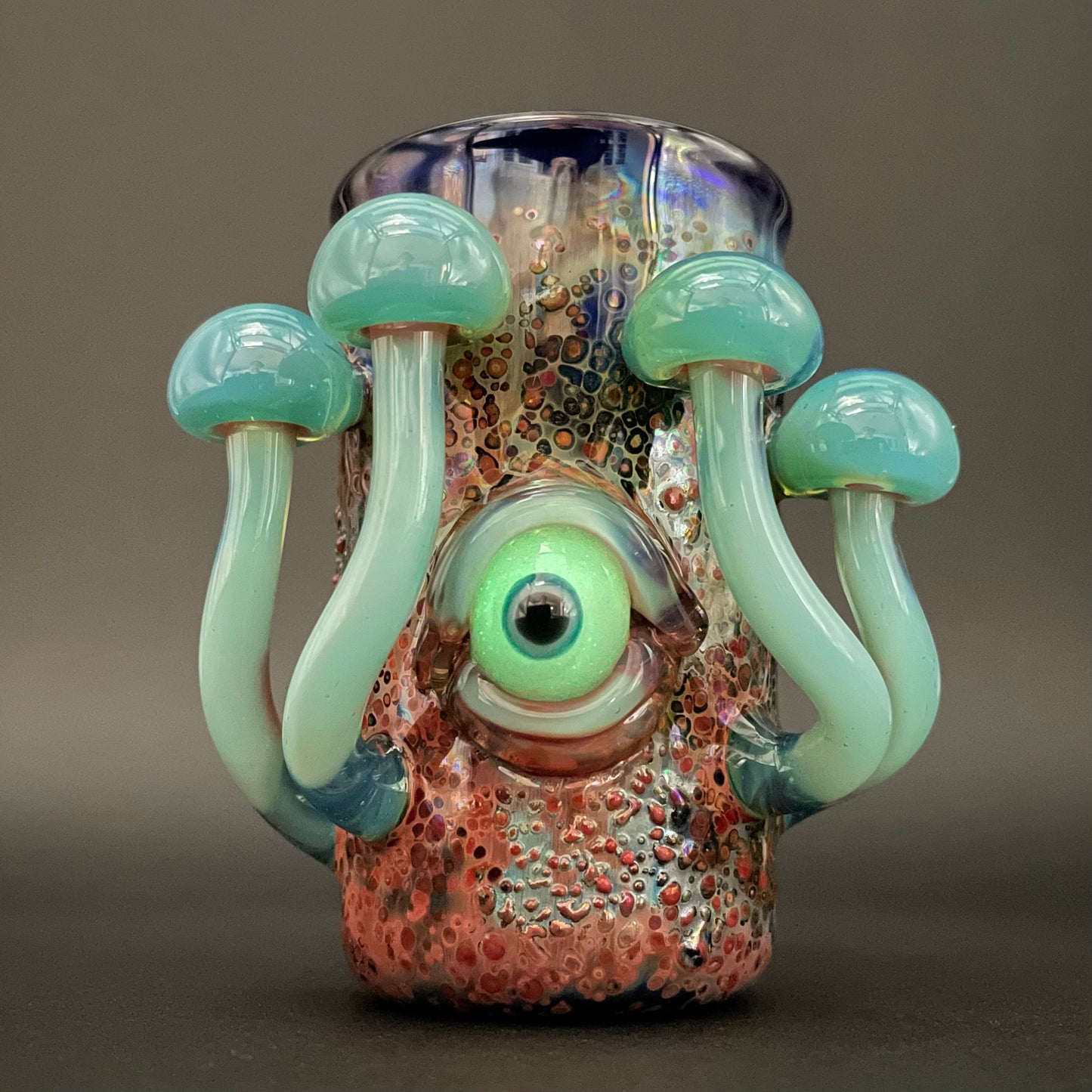 Hand-blown Marina mushroom shot glass - Leviathan Glass original