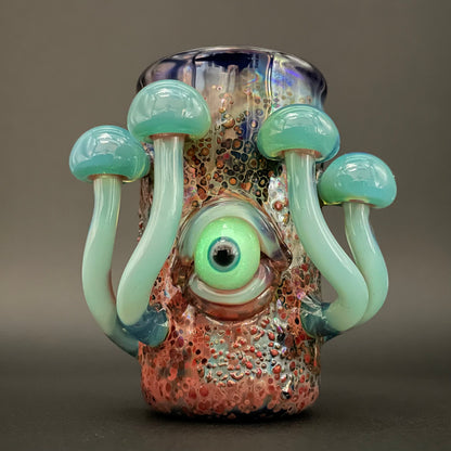 Hand-blown Marina mushroom shot glass - Leviathan Glass original